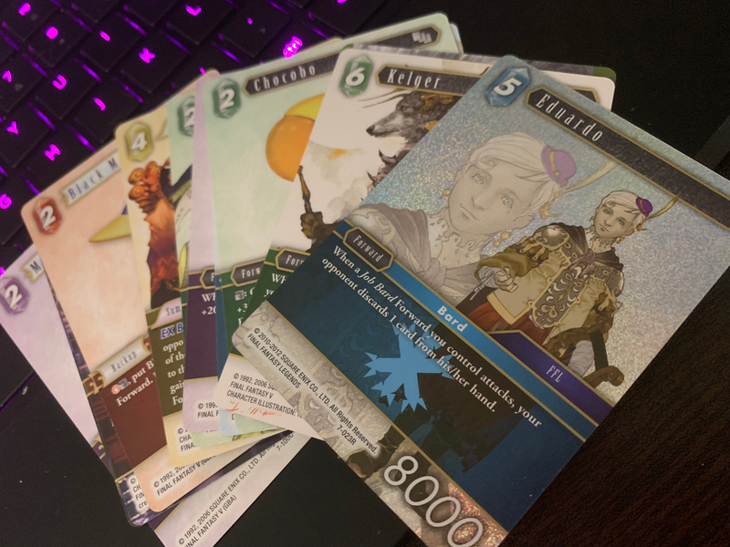 These are the contents of one of the recently-released Opus VII booster packs.
